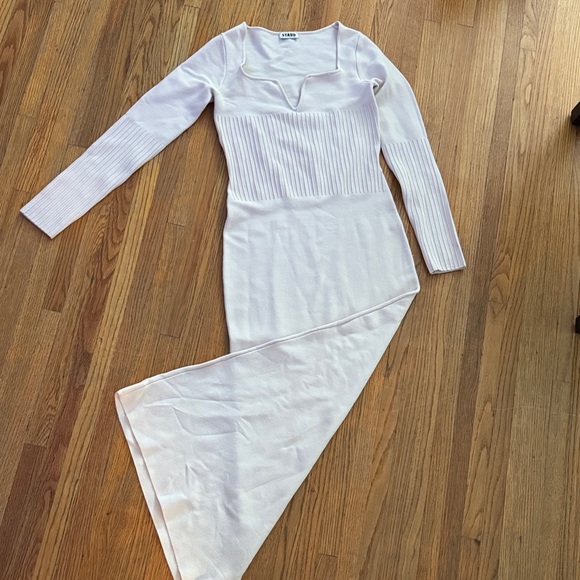 Staud Cream Long Sleeve Dress - Picture 5 of 7